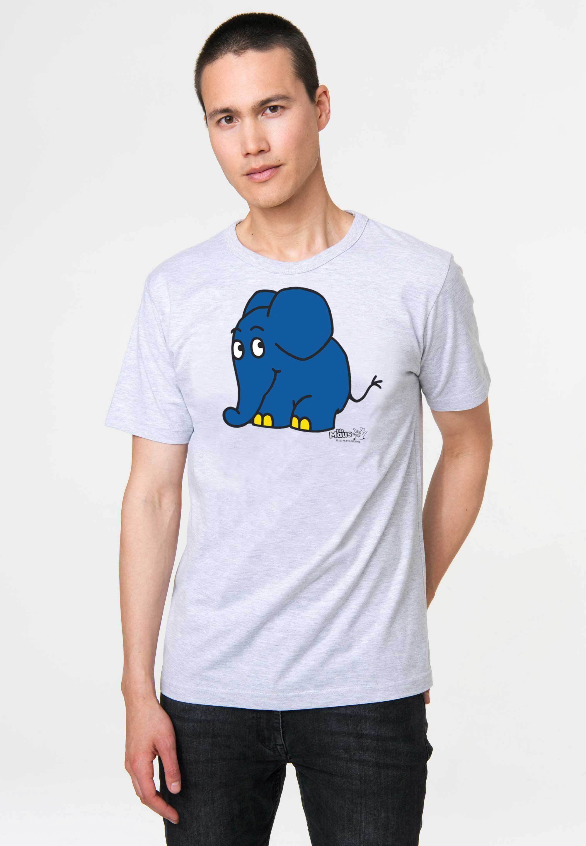 LOGOSHIRT T-Shirt Sendung mit mit Maus der - Print Elefant coolem