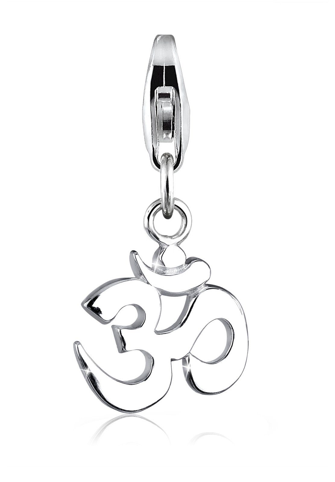 Elli Charm-Einhänger Om Kraftsymbol Talisman 925 Sterling Silber, Om