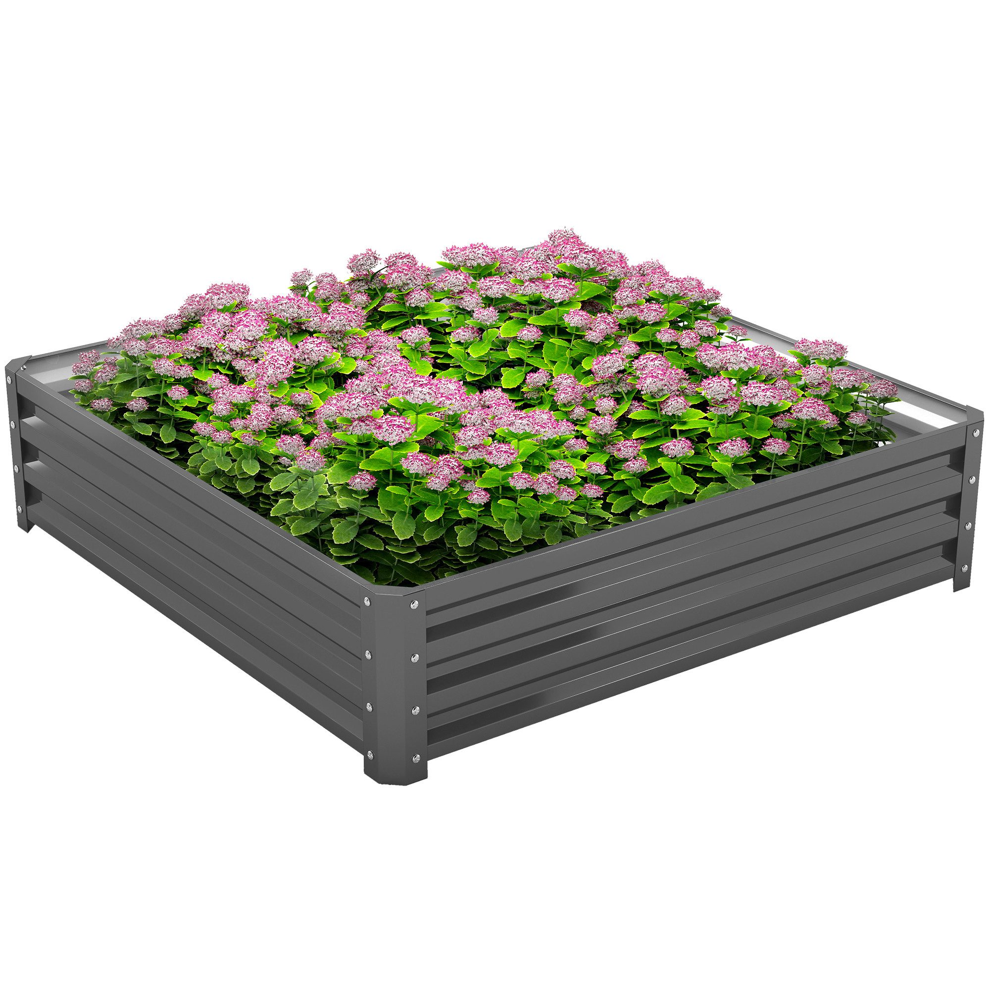 Outsunny Hochbeet mit Stahlgehäuse (Blumenkasten, 1 günstig online kaufen