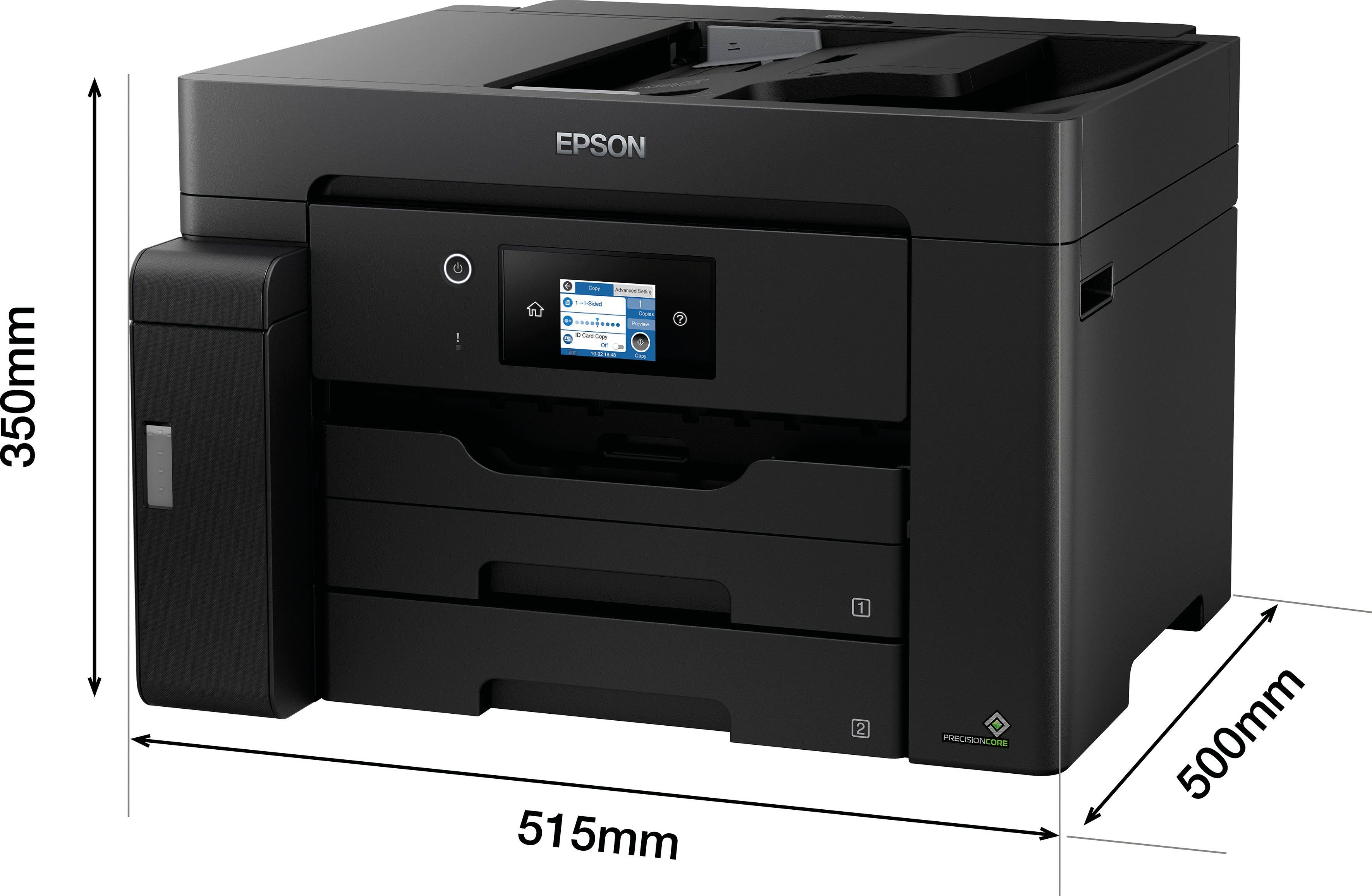 Epson Monodrucker EcoTank ET-M16600 Multifunktionsdrucker, (WLAN (Wi-Fi), LAN (Ethernet), Schneller DIN-A3-Multifunktionsdrucker, extrem kostengünstiger Druck)