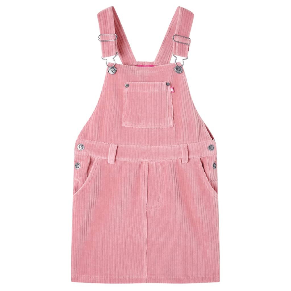 A-Linien-Kleid Kinder-Latzkleid Cord Hellrosa 116