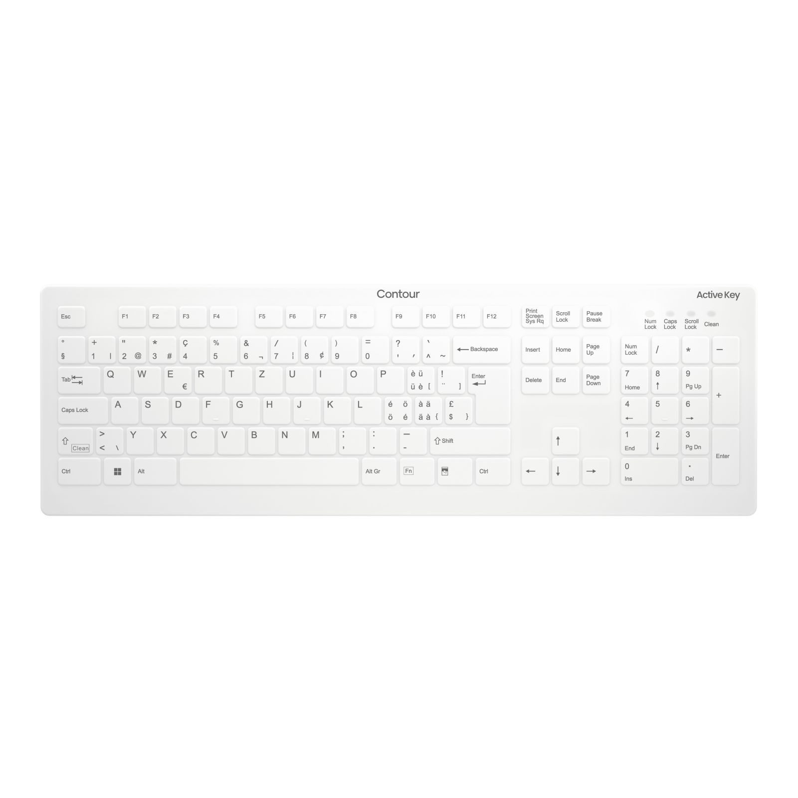 Cherry AK-C8112 Tastatur Medizinisch RF Wireless QWERTZ Schweiz Weiß (AK-C... Tastatur