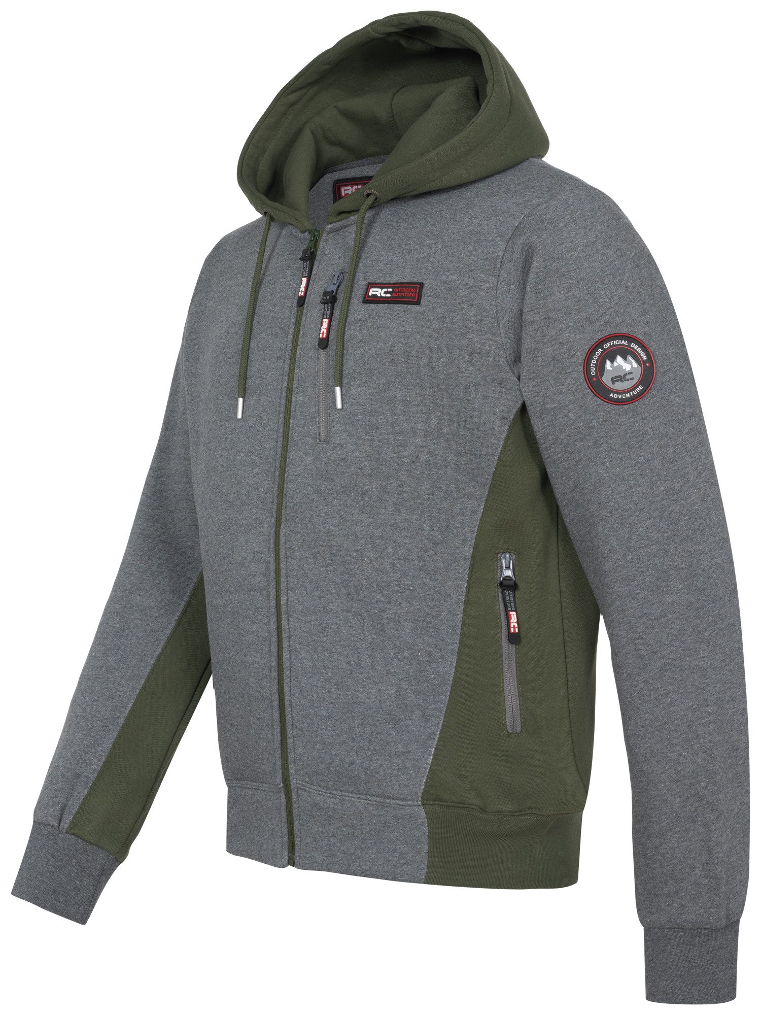 Rock Creek Kapuzenpullover Sweatjacke Herren Hoodie Reißverschluss H-413 mit Stehkragen – Bild 3 von 5