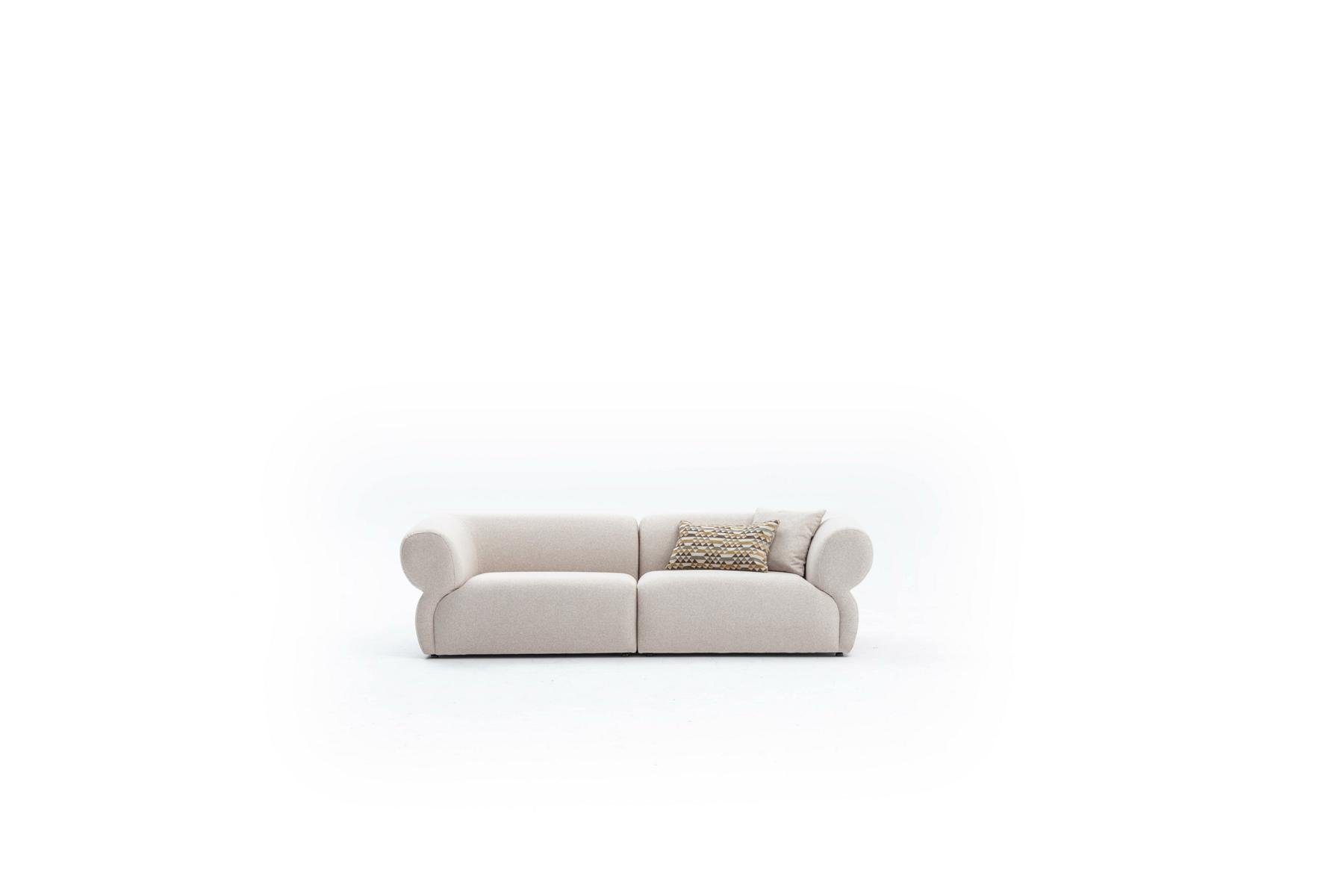 in Dreisitzer Möbel Polster Modern Couch, 3 Sitzer Design Beige Europe Sofa 3-Sitzer JVmoebel Made