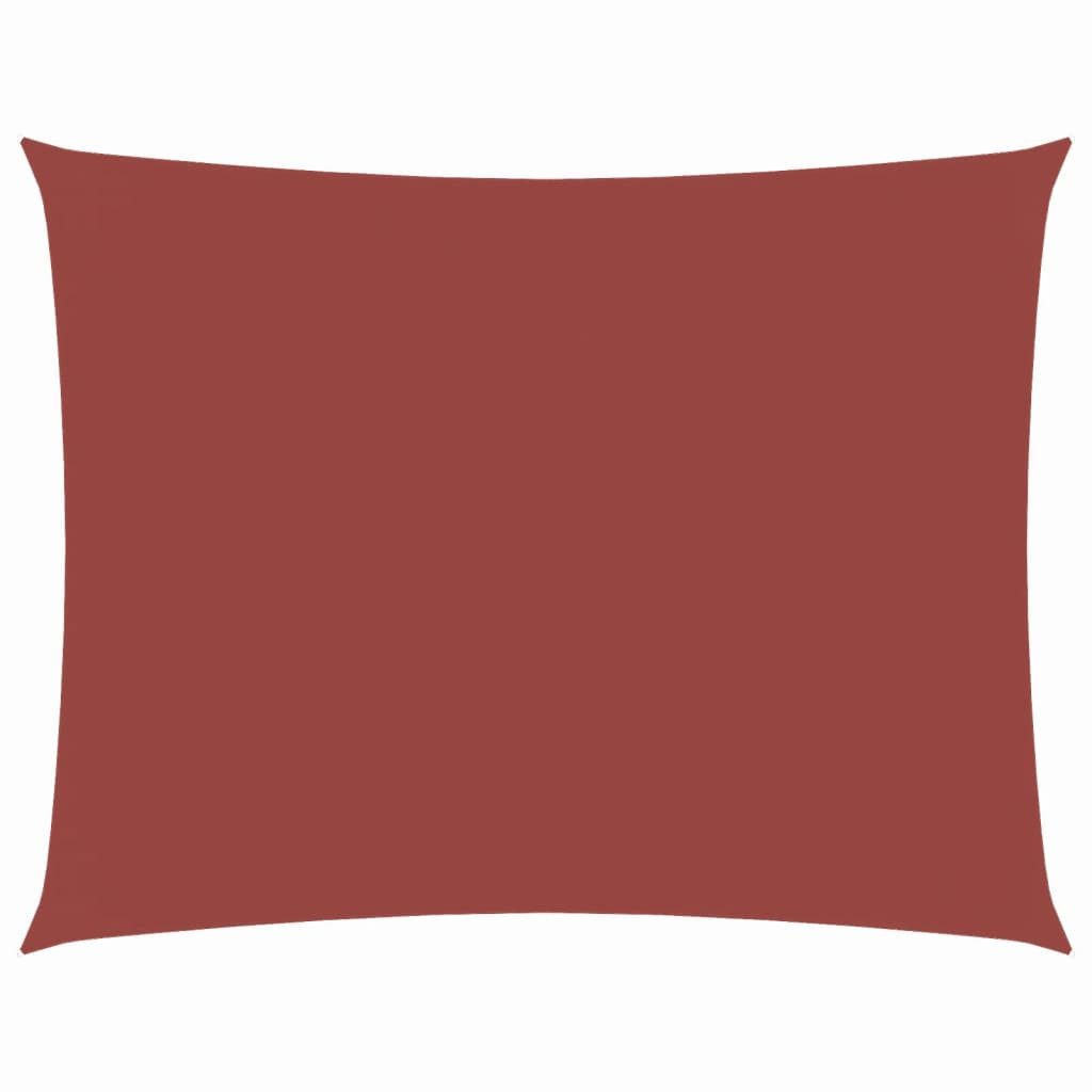 Sonnensegel Sonnensegel Oxford-Gewebe Rechteckig 3x4 m Terrakotta-Rot