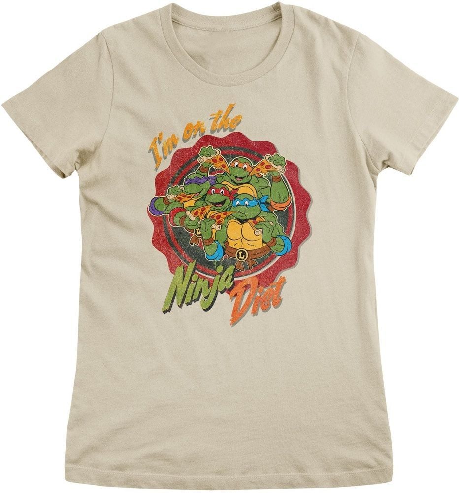 Teenage Mutant Ninja Turtles T-Shirt On The Pizza Diet Girly Tee