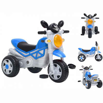 vidaXL Dreirad Dreirad Kinderfahrzeug Motorrad Trampelfahrzeug Blau