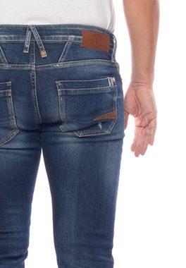 Le Temps Des Cerises Slim-fit-Jeans mit angesagten Used-Details
