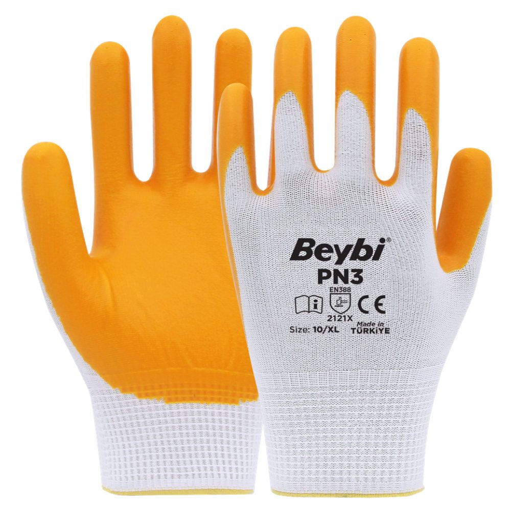 Arbeitshandschuhe 12 Paar Arbeitshandschuhe, Polyester, Gelb und Weiß