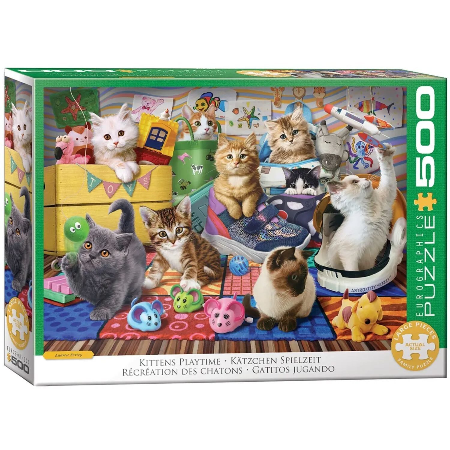 EUROGRAPHICS Puzzle Kätzchen Spielzeit, 599 Puzzleteile