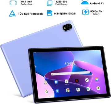 DOOGEE 9GB RAM (1TB TF) Kinder Tablet (10.1", 128 GB, Android 13, 1280 * 800 HD, 8MP+5MP, 5060mAh/Bluetooth 5.0/TÜV Eye Protection/WIFI6)