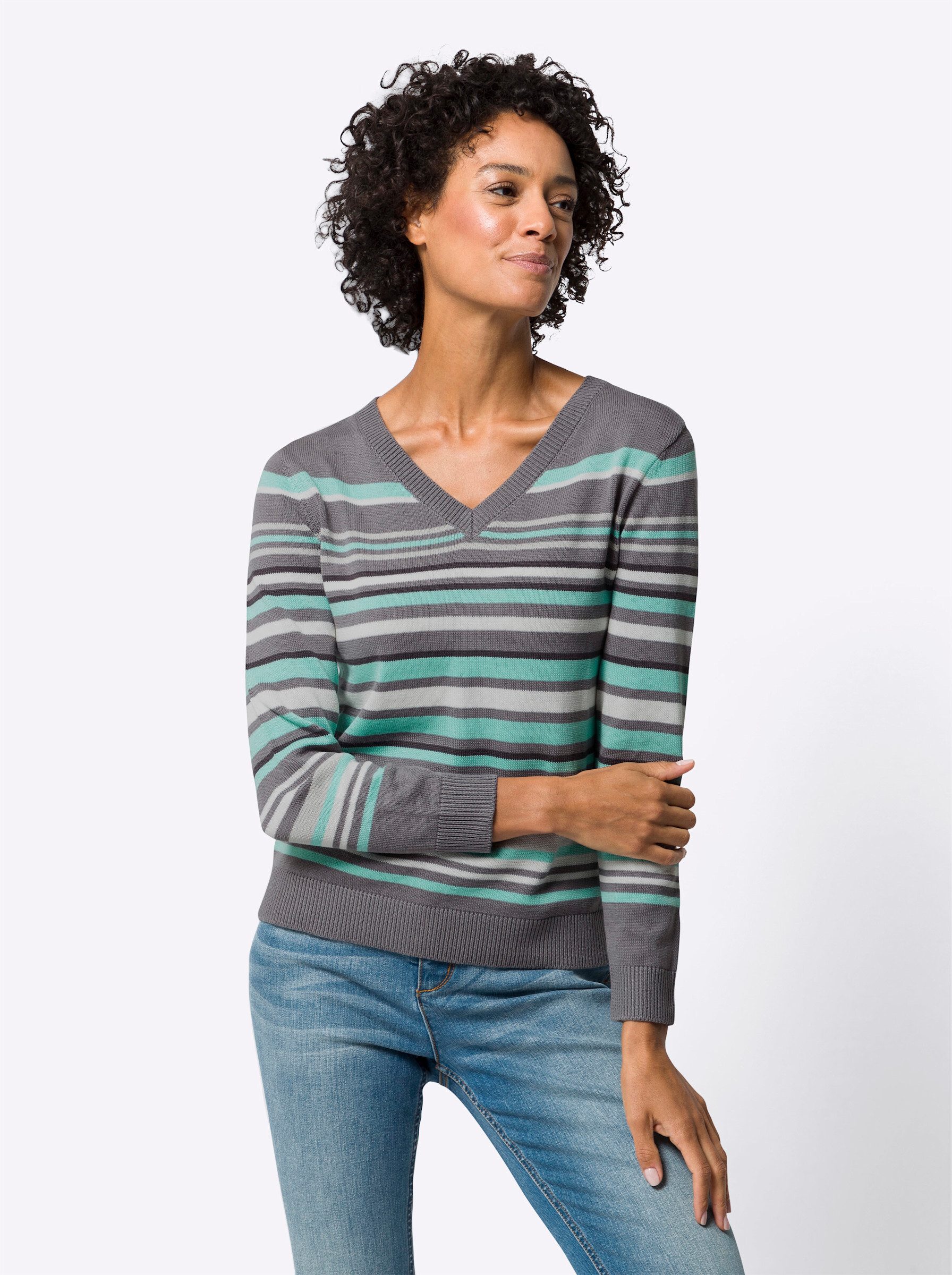 Strickpullover V-Ausschnitt-Pullover