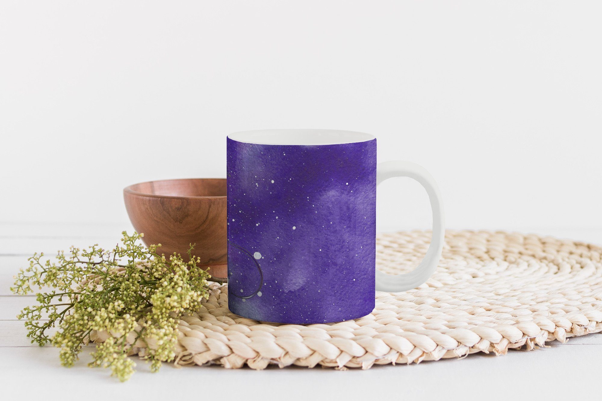 Kaffeetassen, Becher, Teetasse, MuchoWow Geschenk Keramik, - Tasse Farben, Weltraum - Teetasse, Manta