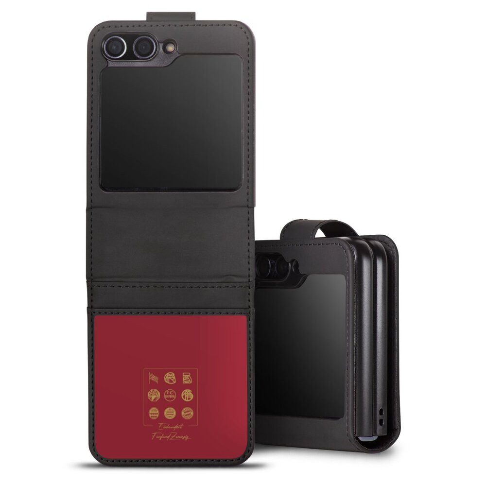 DeinDesign Handyhülle FC Bayern München FCB 125 Jahre Fanartikel FCB 125 Jahre, Samsung Galaxy Z Flip 5 Hülle Handy Flip Case Wallet Cover