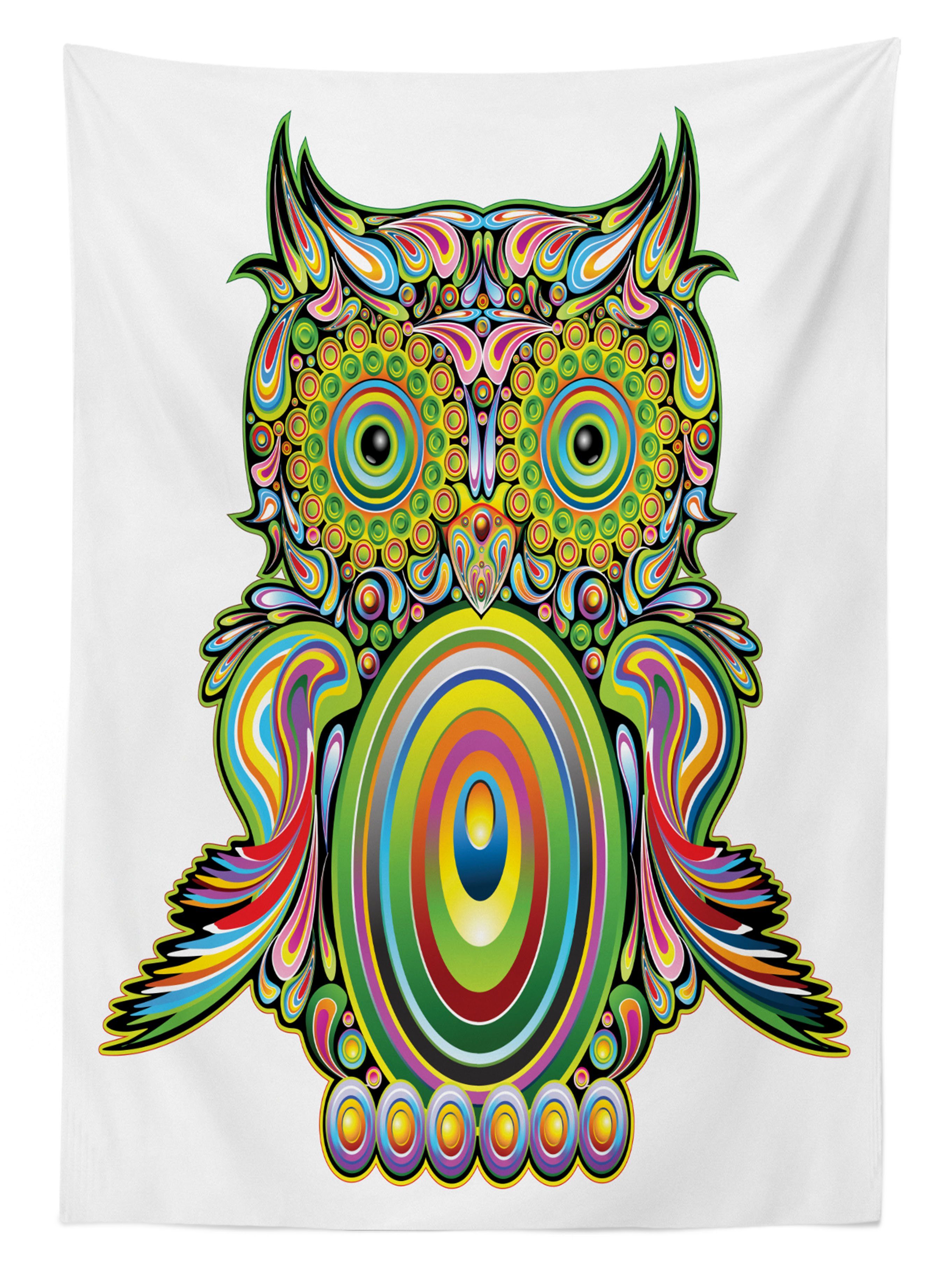 Abakuhaus Tischdecke Owl Bereich Klare Farbfest Eye den Farben, geeignet Für Waschbar Eule Außen