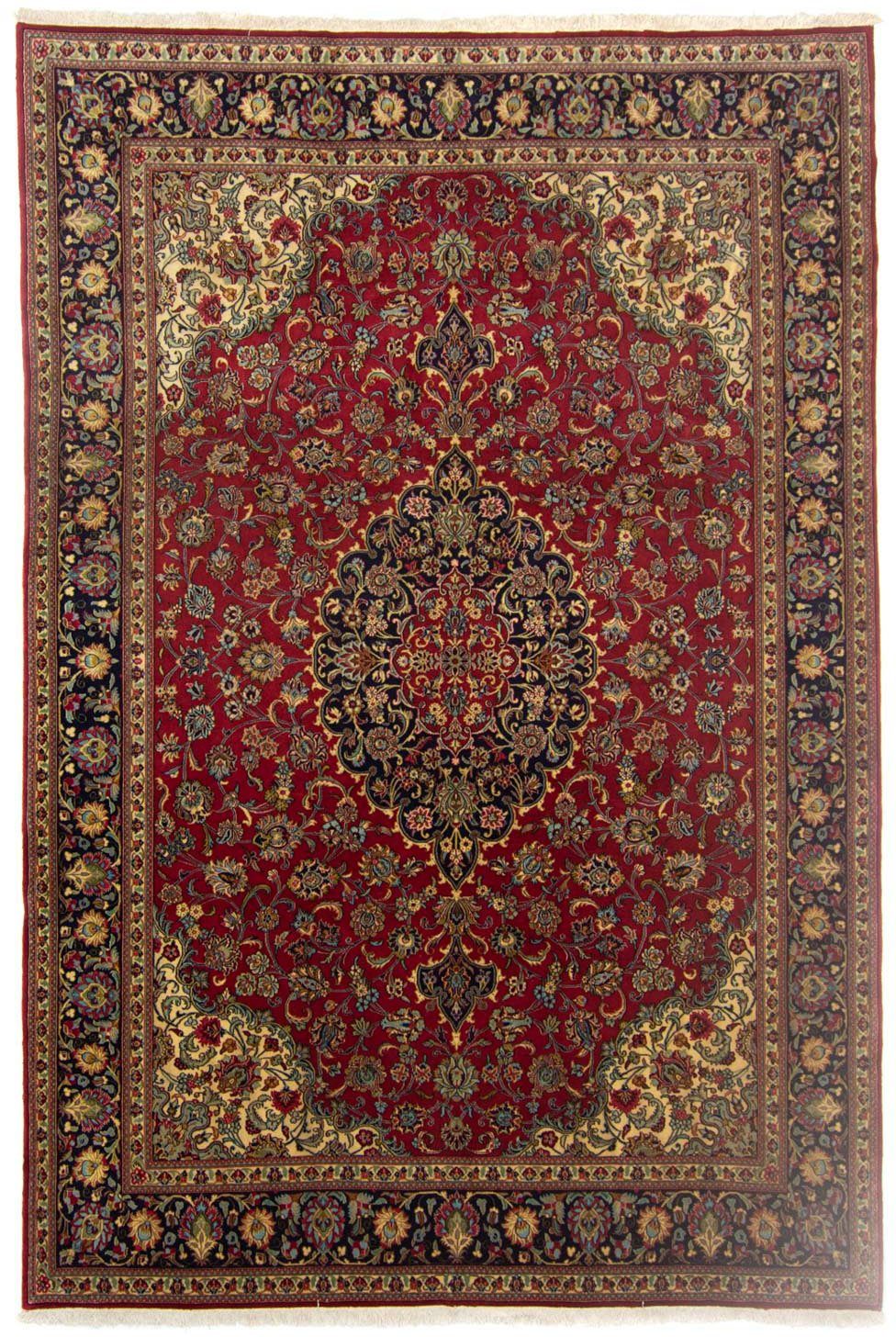 Wollteppich Ghom Medaillon Rosso 357 x 250 cm, morgenland, rechteckig, Höhe: 10 mm, Unikat mit Zertifikat