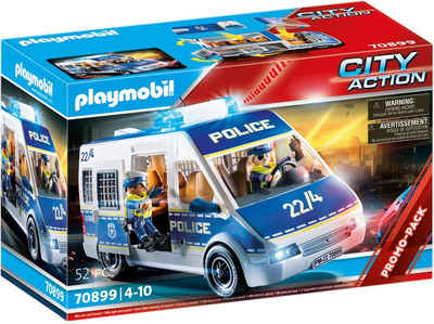 Playmobil® Konstruktions-Spielset »Polizei-Mannschaftswagen (70899), City Action«, (52 St), mit Licht und Sound, Made in Europe