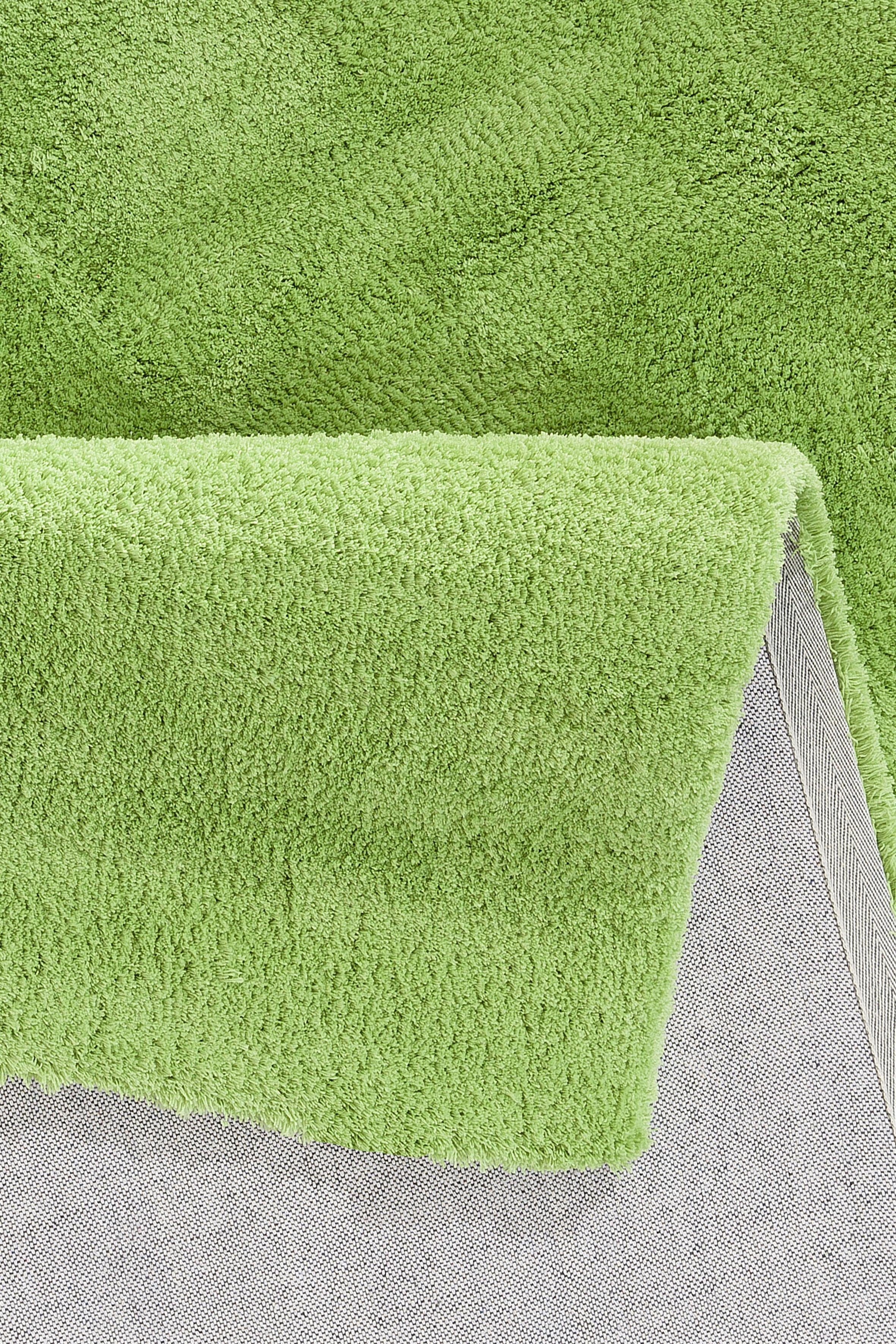 Hochflor-Teppich Microfaser Teppich grün auch my rund Schlafzimmer, rechteckig, Wohnzimmer, und Magong, Höhe: Kinderzimmer, home, 25 Läufer mm, als