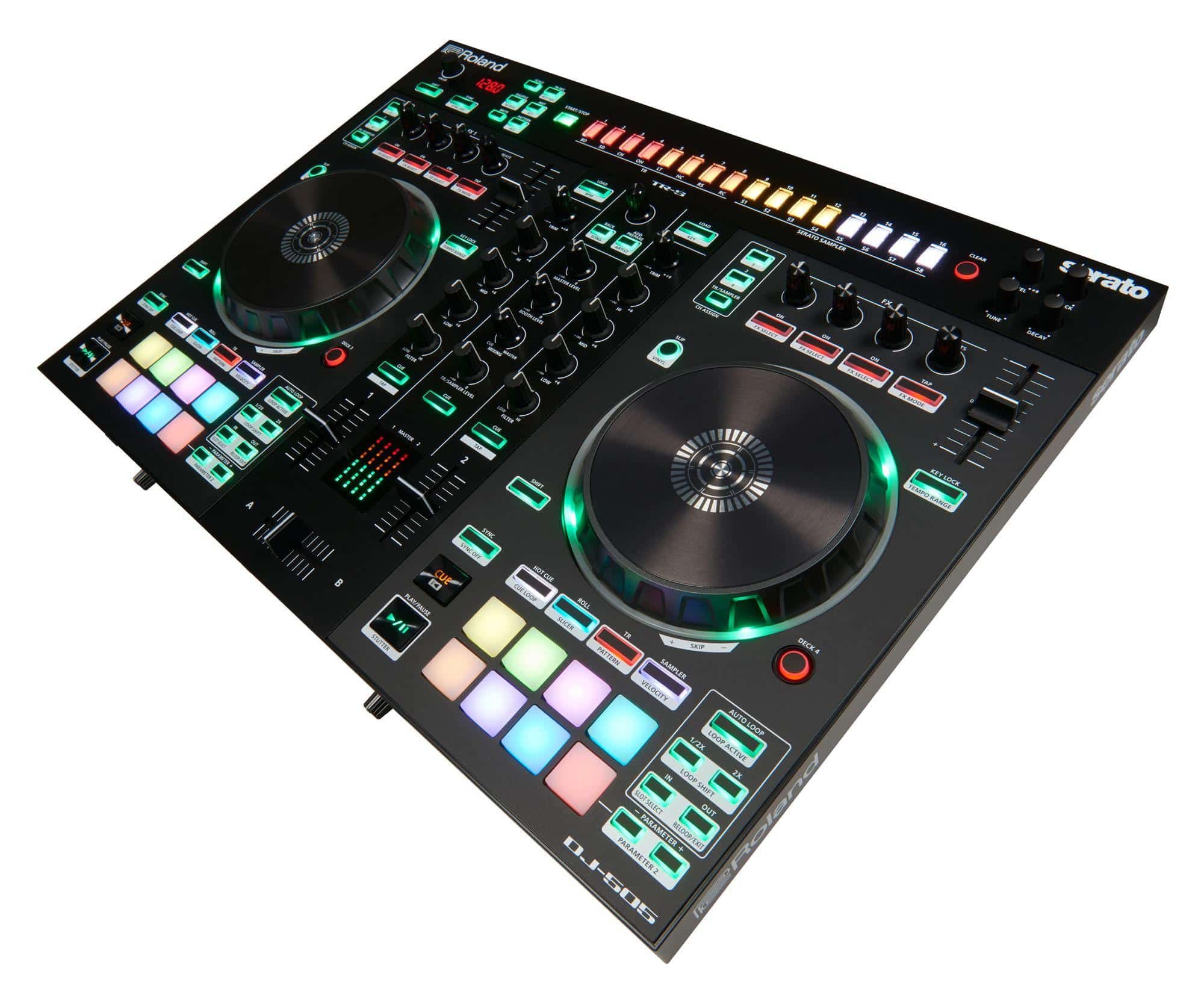 Roland DJ Controller DJ-505 - 2-Kanal-Controller für Serato DJ mit 4 Decks, High-End im Kompaktformat