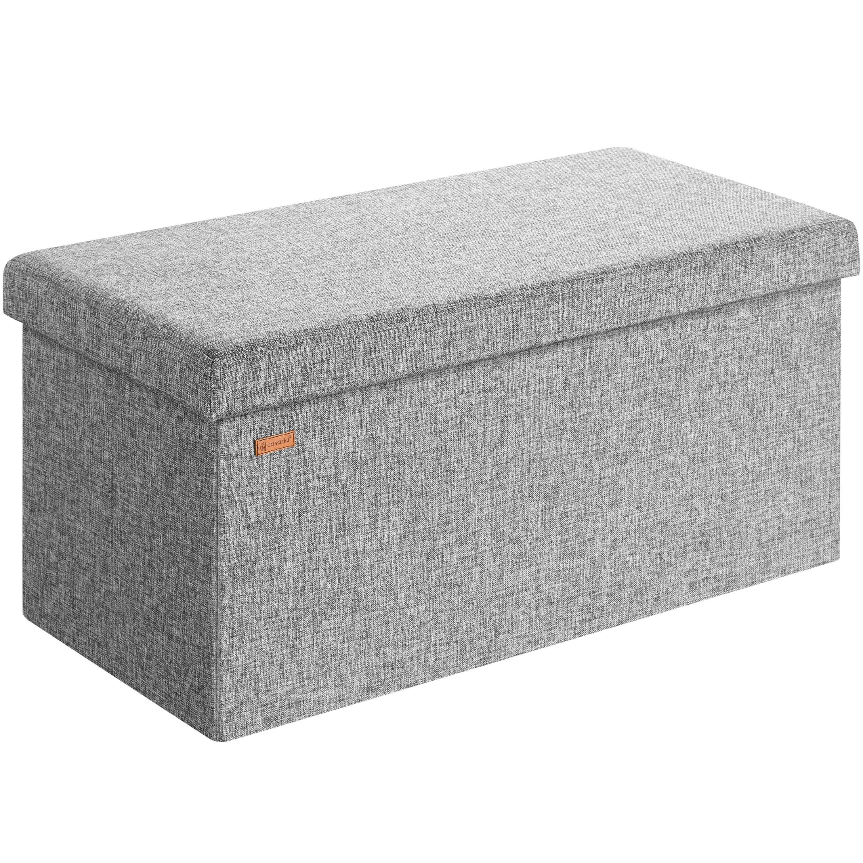 Casaria Sitzbank (1-St), mit Stauraum 80x40x40cm Faltbar 100 L Gepolstert Deckel Stoff