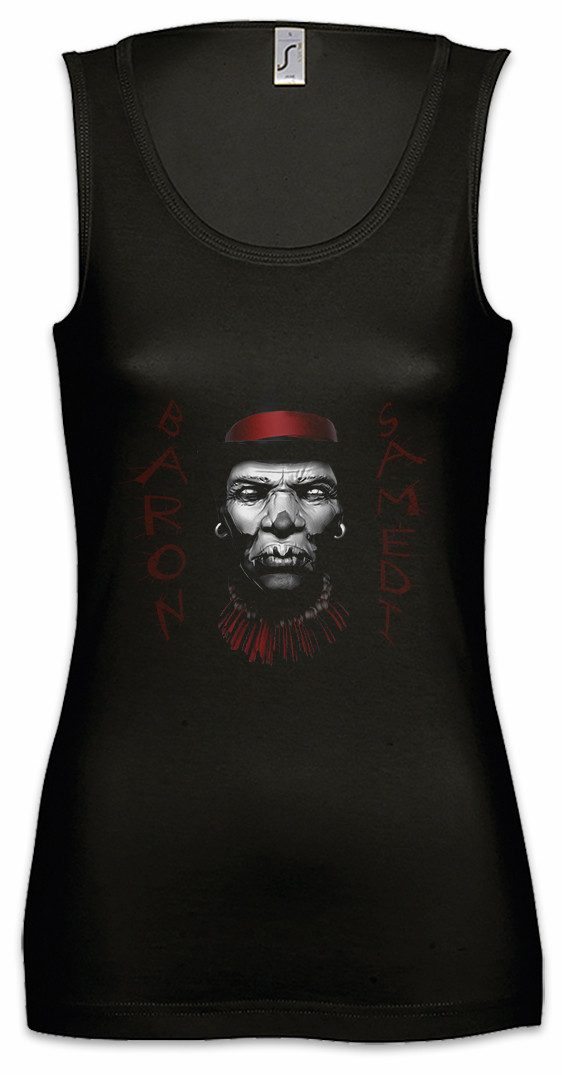 Urban Backwoods Tanktop Voodoo Baron II Ärmelloses Damen T-Shirt Haitian Haiti Vodou Loa Samedi Card Papa Tarot