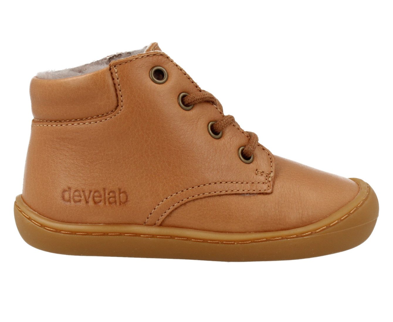 develab Develab Barfußschuh 46210 Lauflernschuhe Stiefel Leder Lammfell Stiefelette