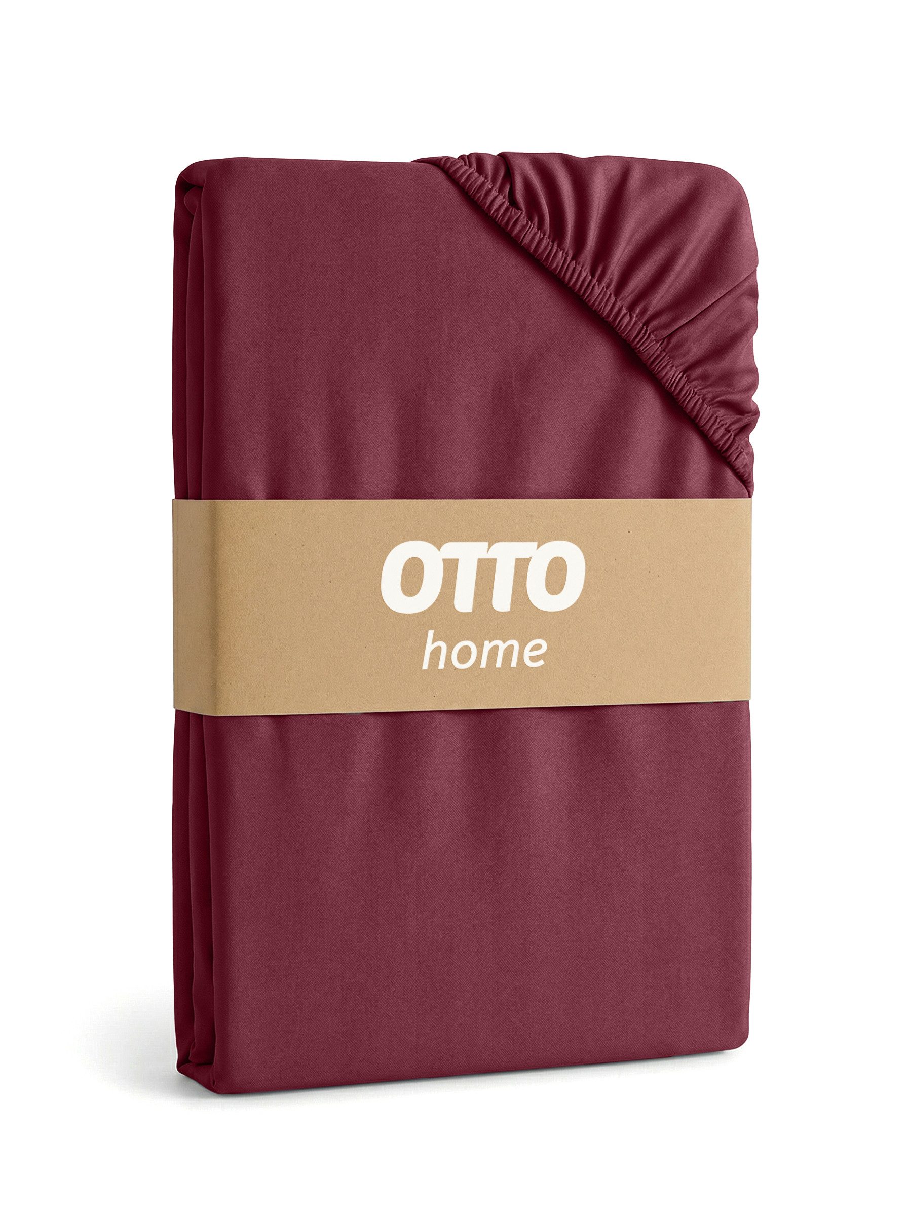 OTTO home Spannbettlaken PHYSALIS in BASIC und PREMIUM Qualität, 100% Baumwolle, Jersey (160 g/m), Gummizug: rundum, (1 Stück), für Matratzen bis 18 cm Höhe, Bettlaken, Spannbetttuch, pflegeleicht