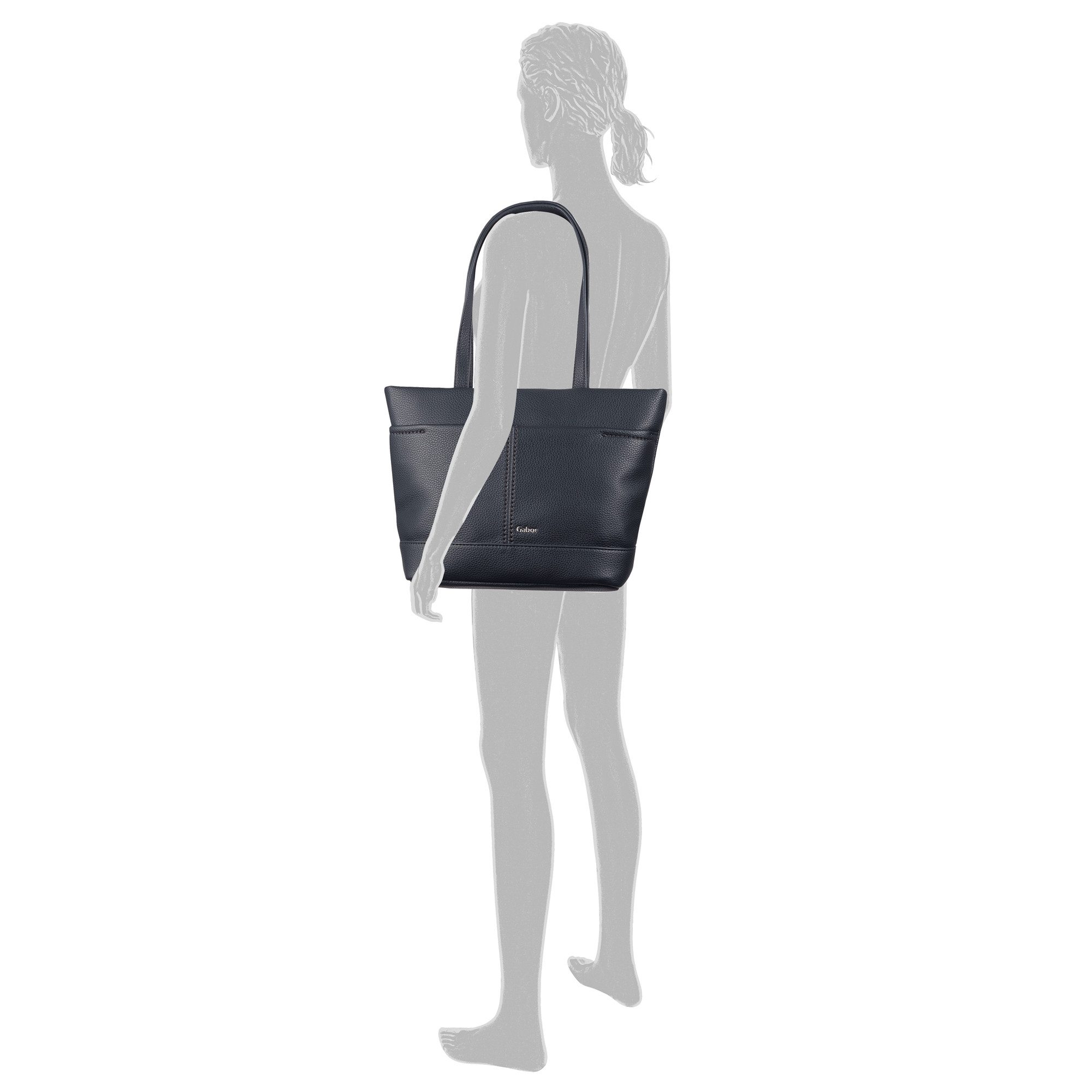 Gabor Shopper Lenea, aus recyceltem Polyurethan mit dekorativen Ziernähten