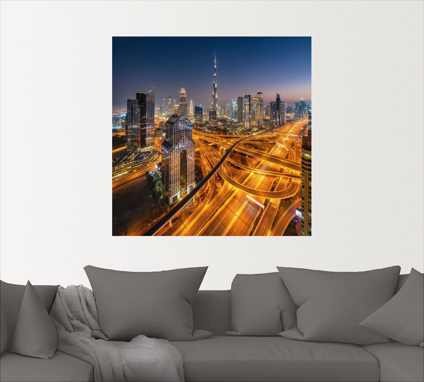 Artland Wandbild »Skyline Dubai«, Bilder von Asien (1 Stück), in vielen Größen & Produktarten - Alubild / Outdoorbild für den Außenbereich, Leinwandbild, Poster, Wandaufkleber / Wandtattoo auch für Badezimmer geeignet-kaufen