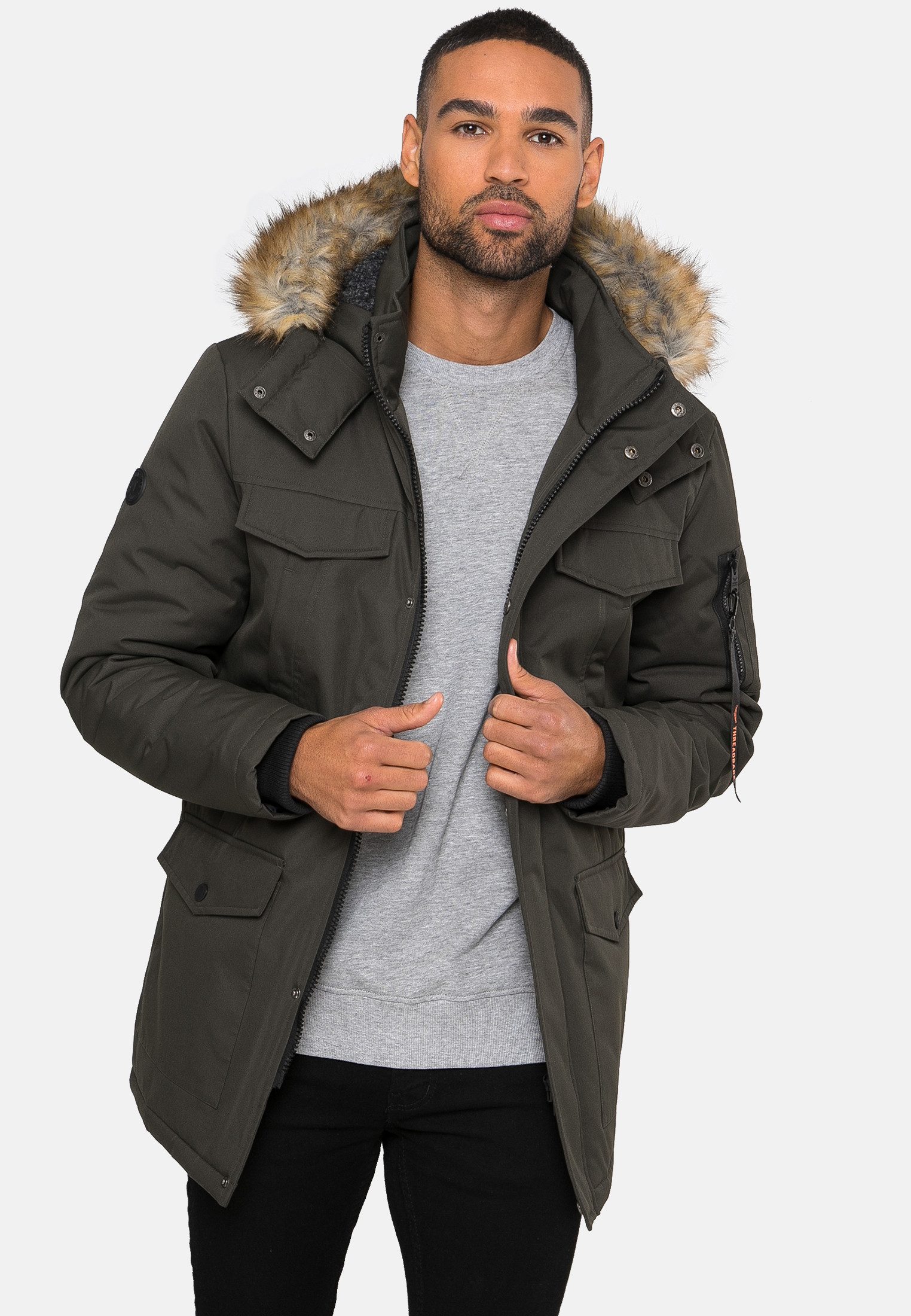 Threadbare Parka mit Kunstfell an der Kapuze günstig online kaufen