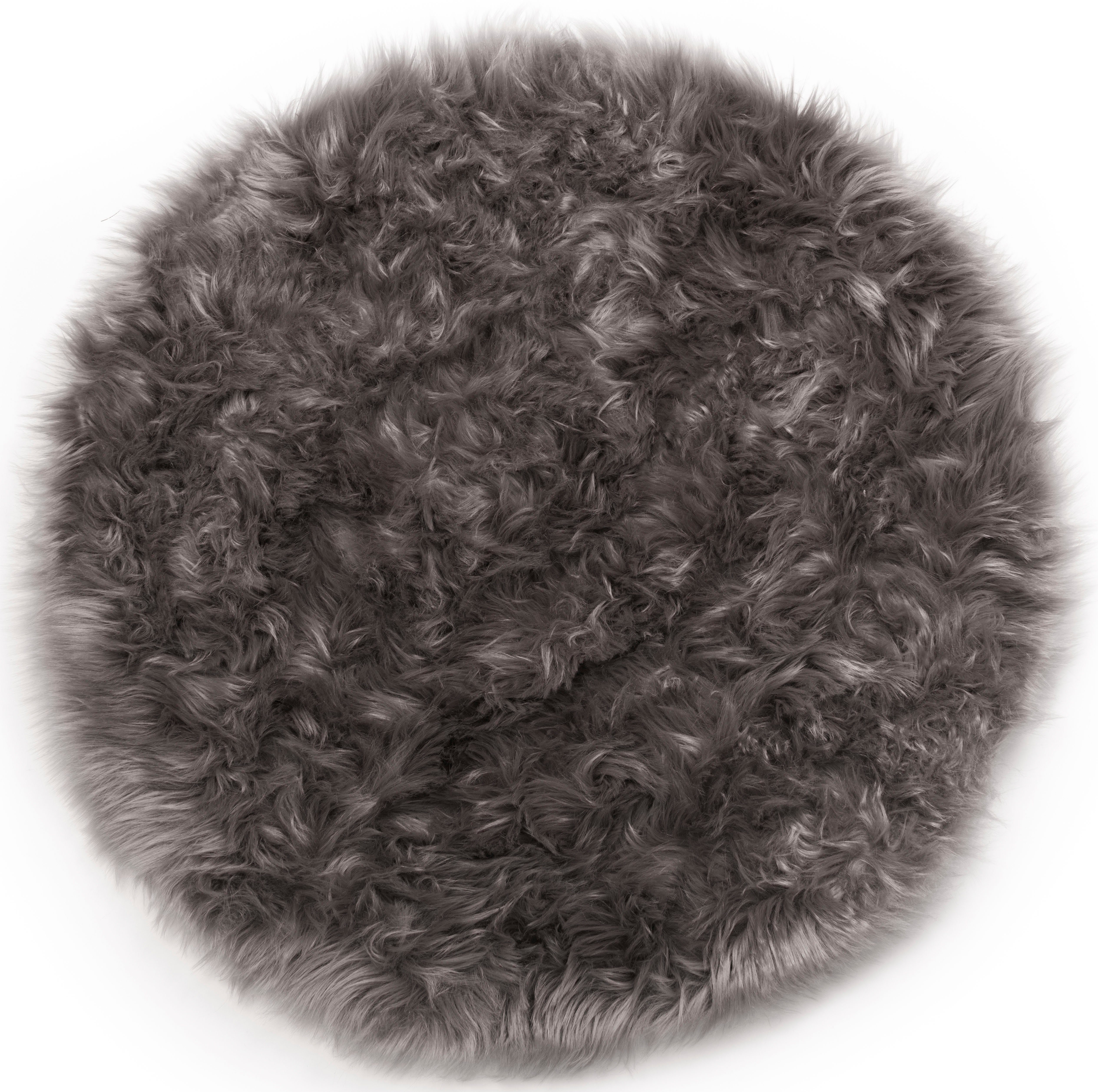 Fellteppich Ovium, Andiamo, rund, Höhe: 60 mm, Kunstfell, weicher &  flauschiger Hochflor