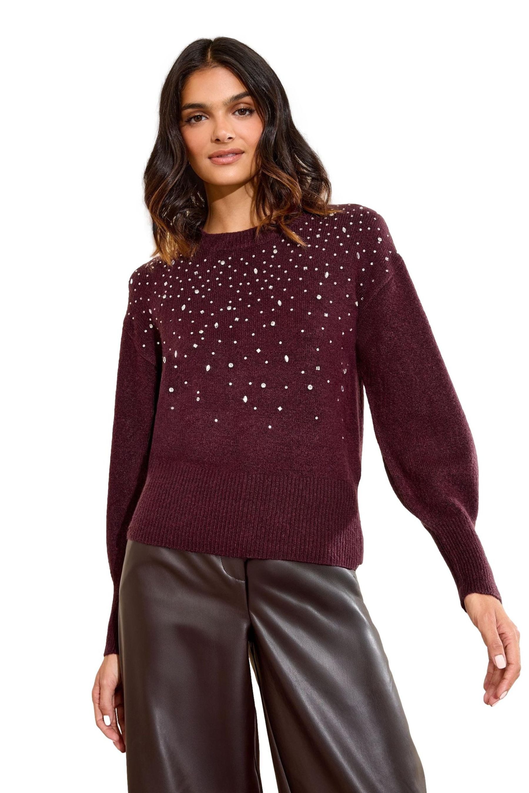 Strickpullover Friends Like These Pullover mit Strass, Petite