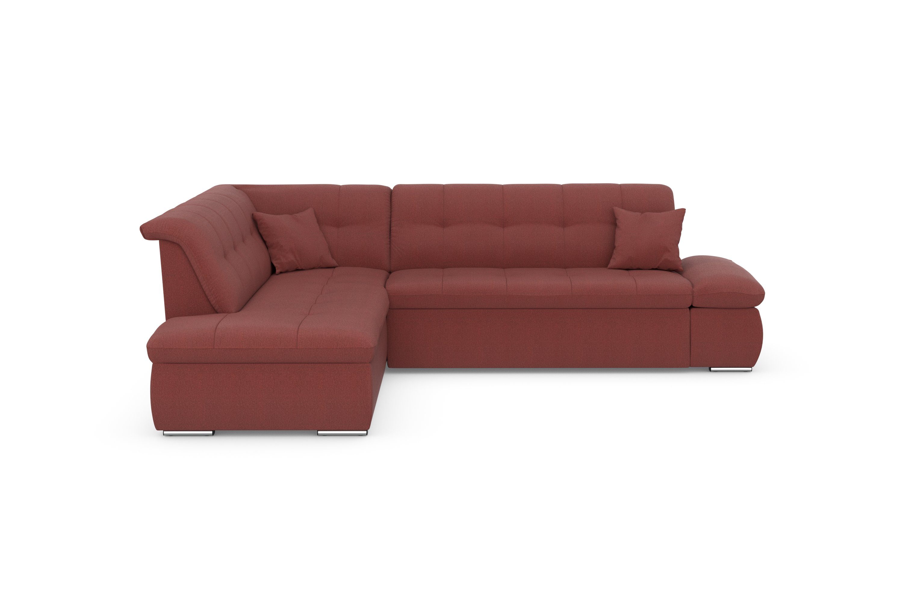 beere und Moric, collection mit Bettfunktion Ecksofa wahlweise Armlehnenverstellung DOMO