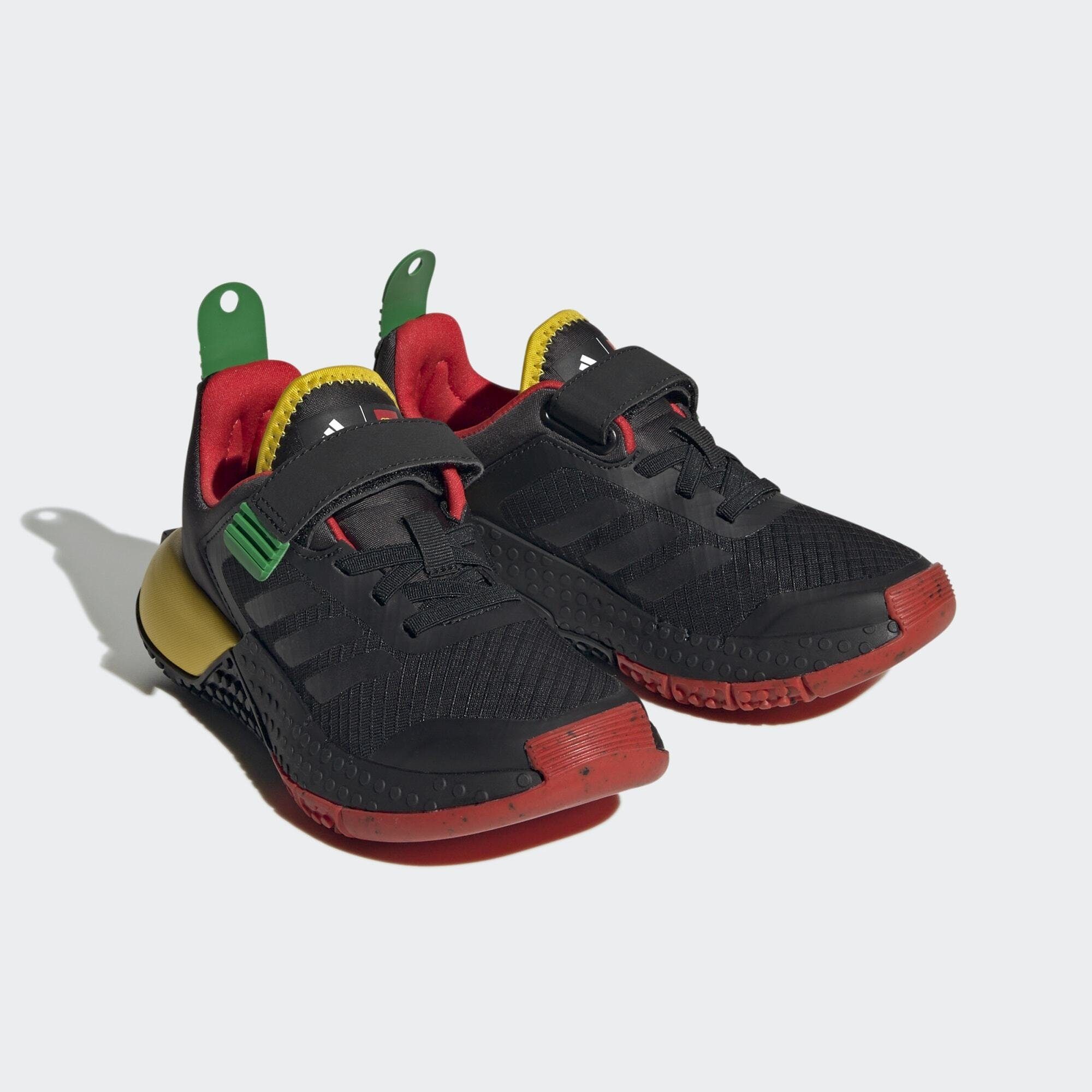 SCHUH ADIDAS LEGO Red Sportswear / ELASTIC adidas STRAP Black Core AND Black LACE / TOP Core DNA Sneaker X
