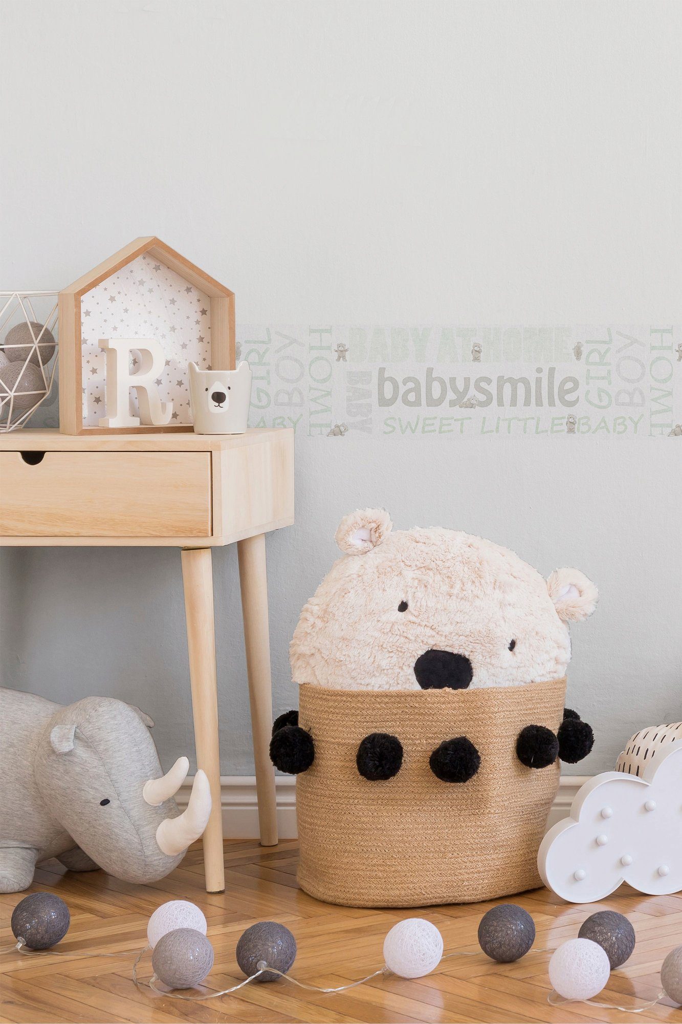 living walls Bordüre Little Stars, leicht strukturiert, Strukturmuster, gemustert, Motiv, Tapete Kinder Borte Kinderzimmer Schlafzimmer modern Design Wandtapete