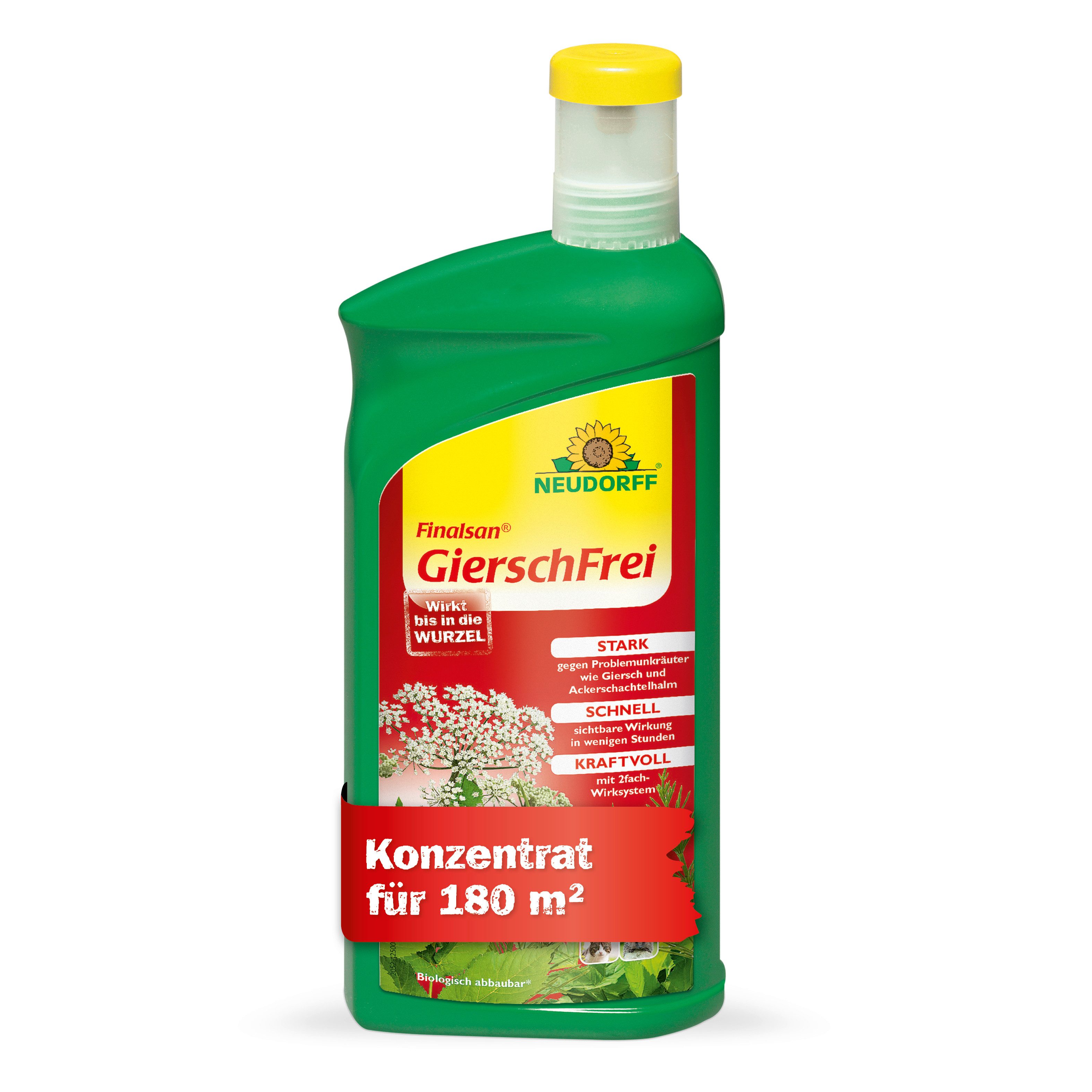 Neudorff Unkrautbekämpfungsmittel Finalsan AF GierschFrei, 1000 ml, 1 St., Konzentrat mit 2-fach-Wirksystem gegen Problemunkräuter, Schnell wirkend, gegen Giersch und Ackerschachtelhalm, 2-fach-Wirksystem gegen hartnäckige Problemunkräuter
