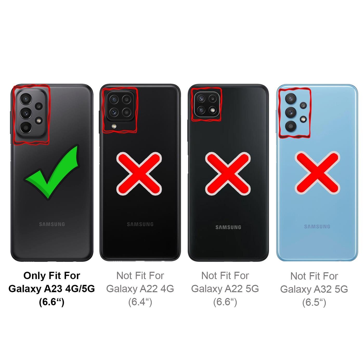 CoolGadget Handyhülle Klapptasche Wallet Kartenfach für Samsung Galaxy A23 5G 6,6 Zoll, Ultra Slim Flip Case Hülle Klapphülle Cover Schutzhülle – Bild 3 von 5