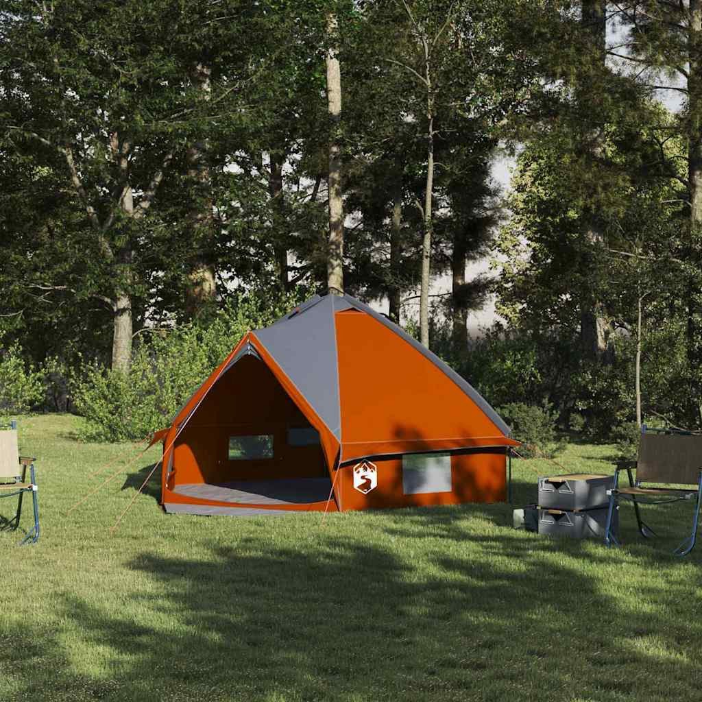Faltzelt Teepee-Zelt 388x320x169 cm Grau-Orange