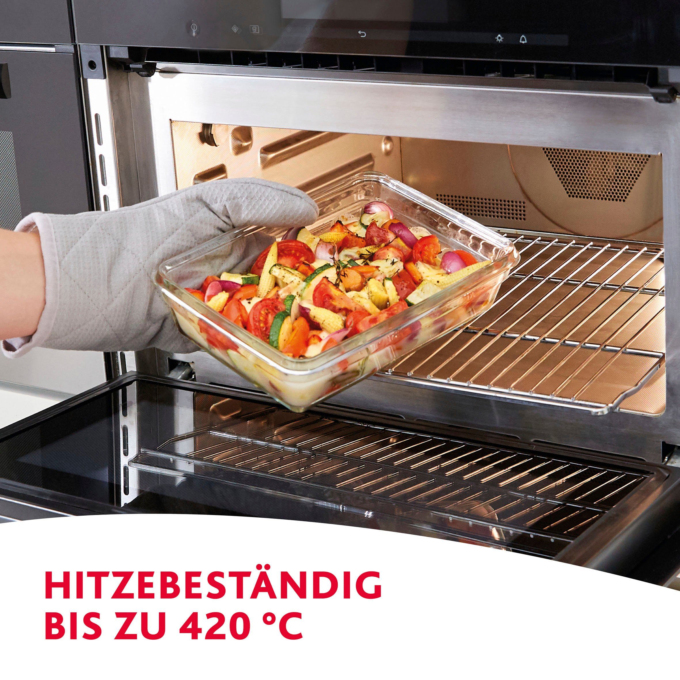 EMSA Frischhaltedose "Clip & Close" aus Glas, rechteckig, 3,0 l – Bild 5 von 5