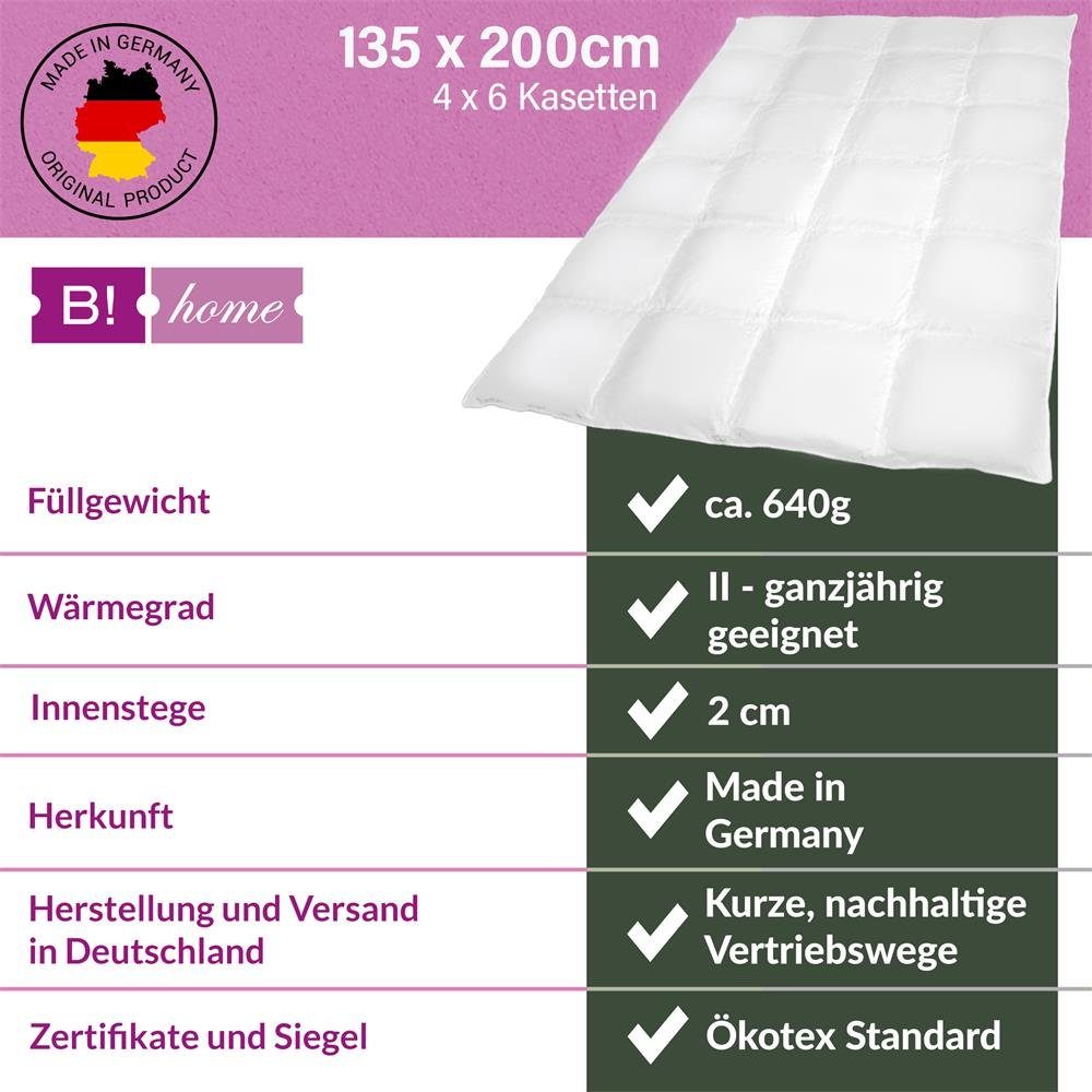B!HOME Daunenbettdecke B!HOME Ganzjahresdecke Daunen 135x200cm günstig online kaufen