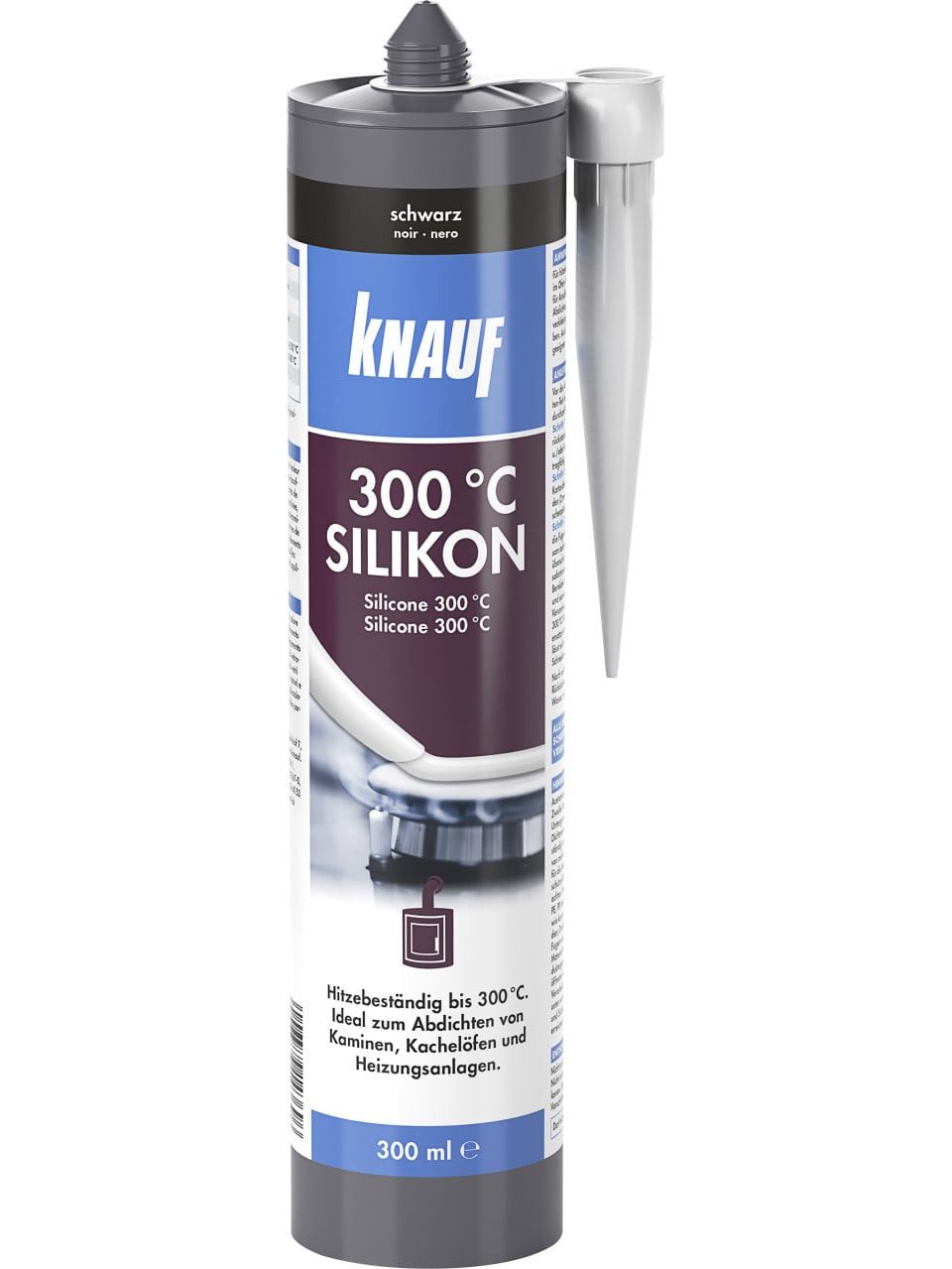 KNAUF Silikon Knauf 300 °C Silikon 300 ml schwarz