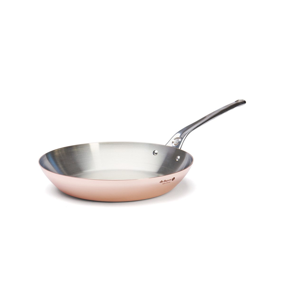 de Buyer Bratpfanne Prima Matera, Kupfer-Pfanne 28 cm induktionsgeeignet - Edelstahlgussgriff