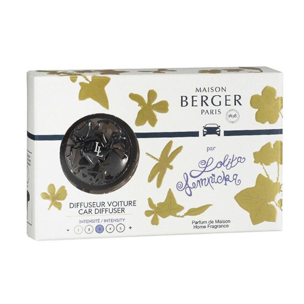 MAISON BERGER PARIS Duftlampe Geschenkset Autodiffusor Gun metal + Nachfüllpackung Lolita Lempicka