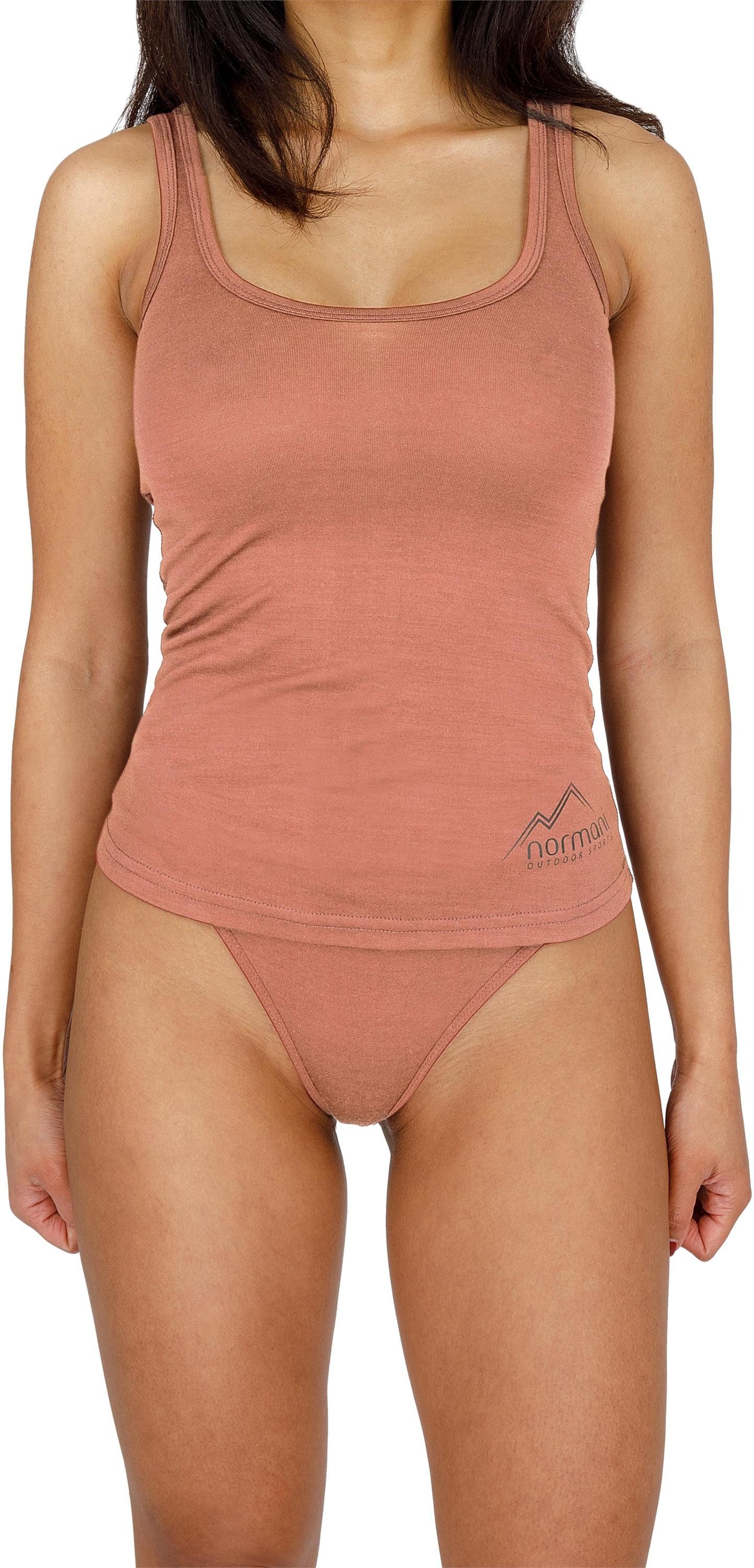 normani Unterhemd Damen Tanktop Quilpie Merino Top ärmelloses Shirt Unterwäsche aus 100% Bio-Merinowolle