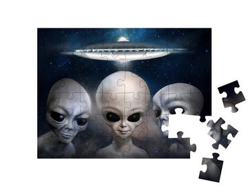 puzzleYOU Puzzle Aliens, Illustration, 48 Puzzleteile, puzzleYOU-Kollektionen Fantasy