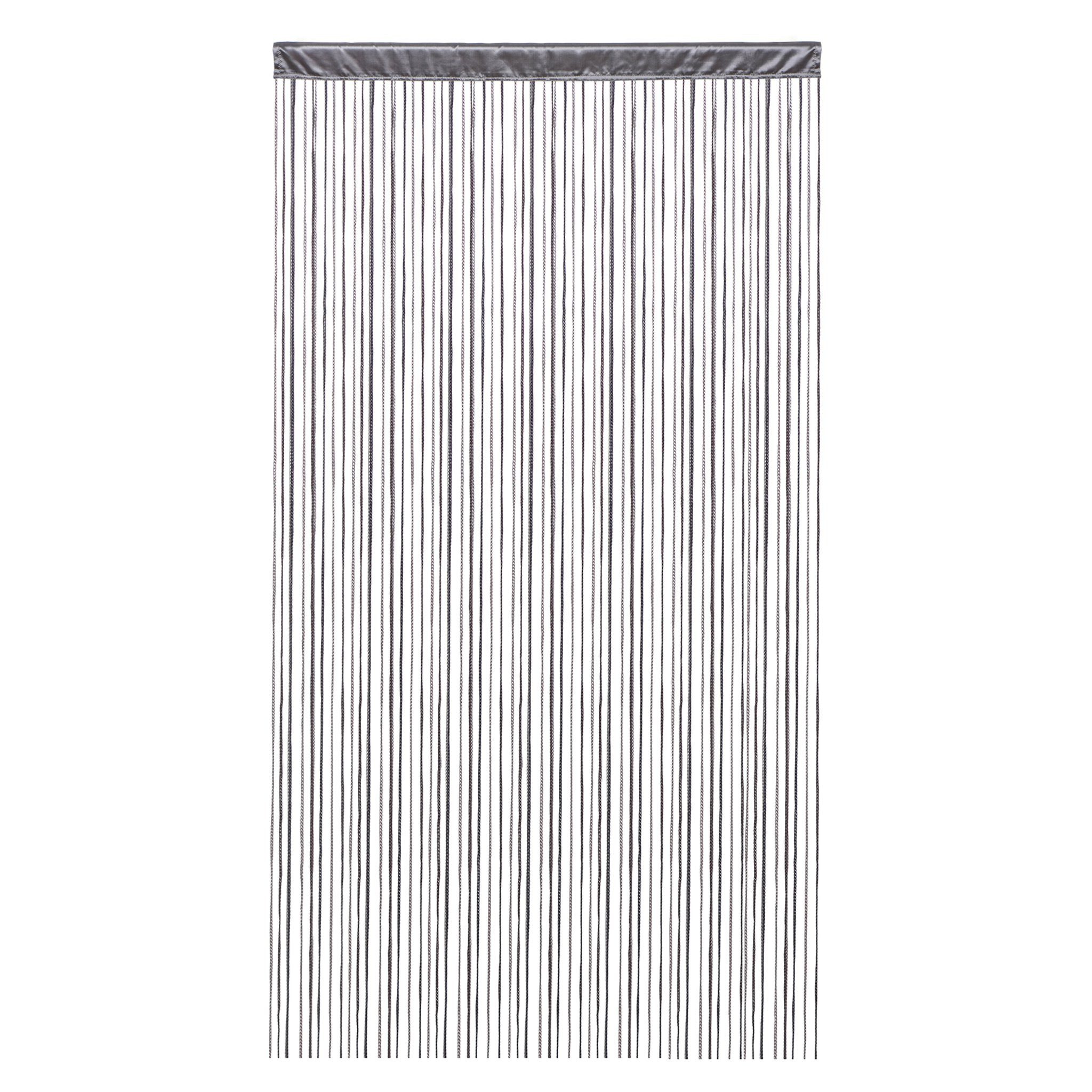 Victoria M. Fadenvorhang LEONORA Fadengardine 100 x 245 cm, multi grau (1 St), Durchzuglöcher, halbtransparent, Polyester, Raumteiler, Sicht- & Insektenschutz, kürzbar, waschbar, Tunnelzug