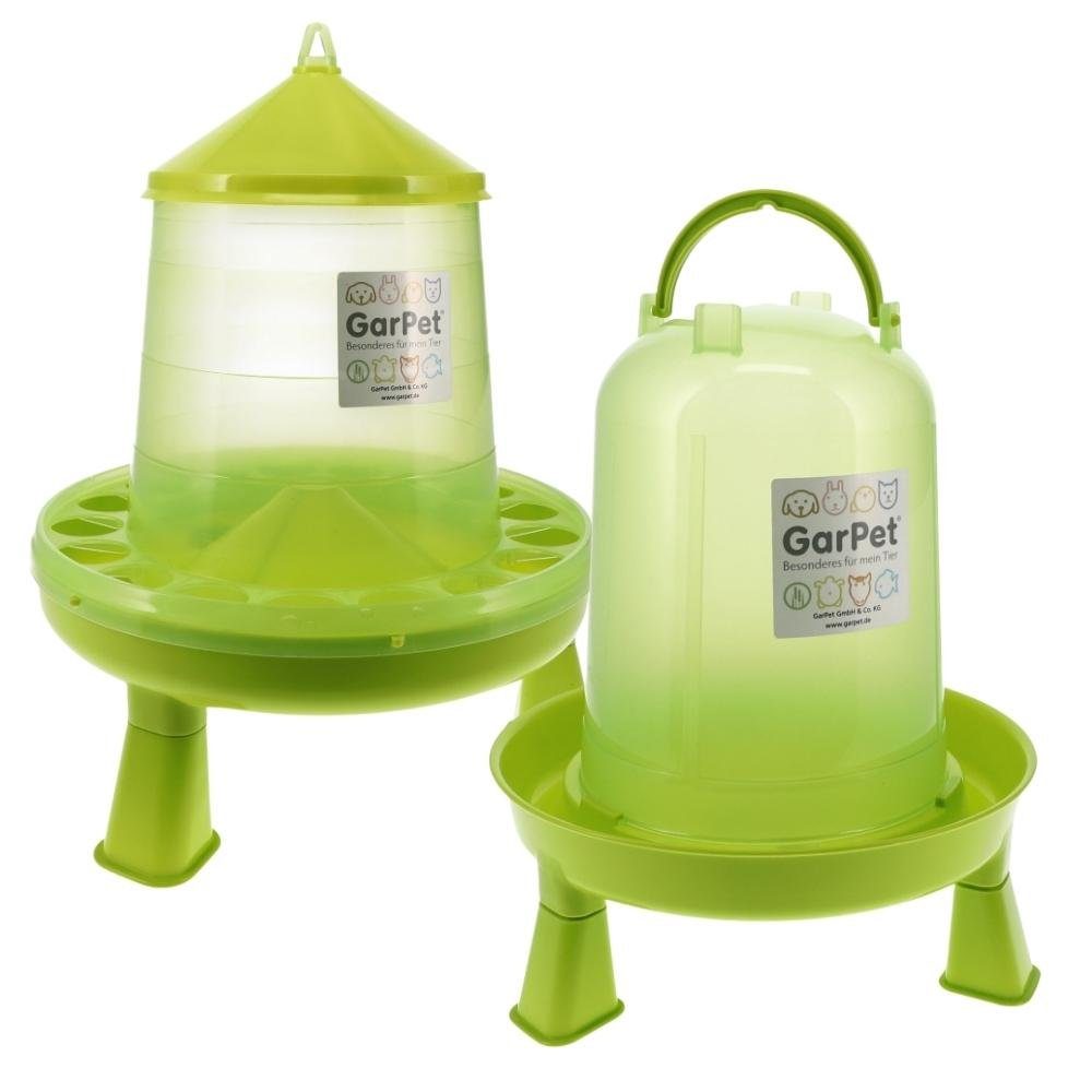 GarPet Wasserspender Geflügel Futterautomat und Tränke Set mit Füßen Hühner günstig online kaufen
