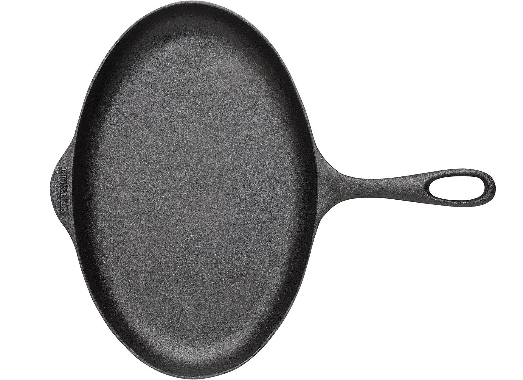 Skeppshult Fischpfanne ovale Bratpfanne 33x21,5cm Gusseisen alle Herdarten