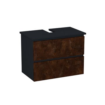 GARLIVO Waschbeckenunterschrank GLB-80 mit Schubladen, Badezimmer Waschtischunterschrank, Rust Breite 80cm, Soft-Close, Push-to-Open/ Tip-On, Hängend