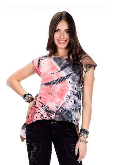 Cipo & Baxx T-Shirt in Batik Look